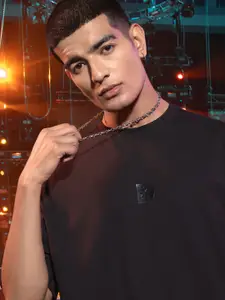 Kook N Keech Typography Print Oversized Drop Shoulder Concert T-shirt