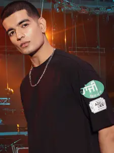 Kook N Keech Placement Print Oversized Drop-Shoulder T-shirt