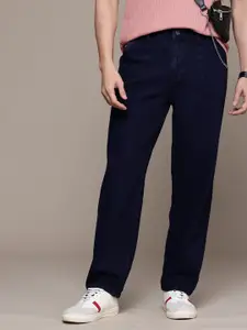 WROGN Men Pure Cotton Loose Pleated Jeans