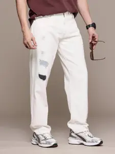 WROGN Men Anti Fit Mildly Distressed Pure Cotton Jeans