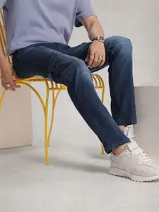 WROGN Men Relaxed Fit Light Fade Stretchable Cargo Jeans