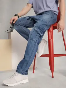 WROGN Men Relaxed Fit Heavy Fade Cargo Jeans