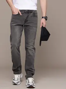 WROGN Men Straight Fit Light Fade Stretchable Jeans