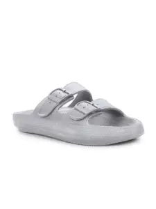 Bata Men Grey Open Toe Synthetic Casual Sliders Flip Flops
