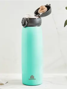 Home Centre Atlantis Casa Green & Silver-Toned Single Stainless Steel Water Bottle - 350ml