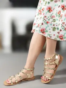 Carlton London Women Embellished Open Toe Flats