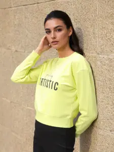 Freehand by The Indian Garage Co Women Typography Printed Sweatshirt