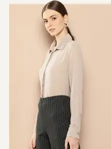 her by invictus Semi Sheer Casual Shirt