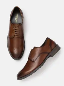 Kenneth Cole Men Leather Perforated Formal Derbys