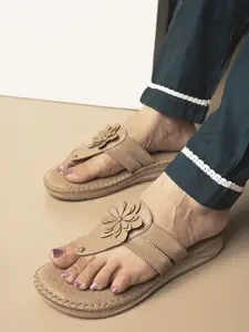 XE Looks Women Orthopedic T-Strap Flats