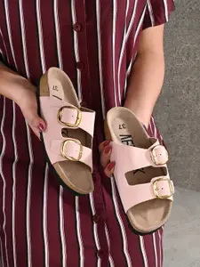 AfroJack Women  Open Toe Flats with Buckles