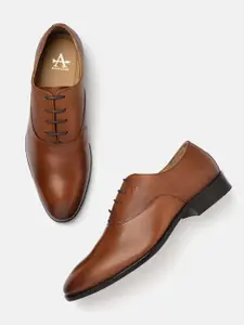 Arrow Men Textured Leather Lace-Ups Formal Oxfords