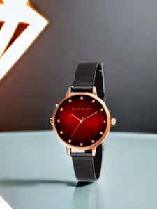 GIORDANO Women Dial & Stainless Steel Bracelet Style Straps Analogue Watch GD-4208-55