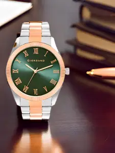 GIORDANO Men Dial & Stainless Steel Bracelet Style Strap Analogue Watch GZ-50112-55