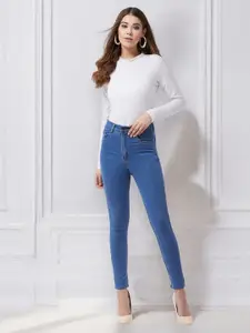 Miss Chase Women Cotton Skinny Fit High-Rise Stretchable Jeans