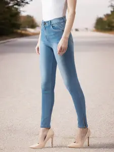 Miss Chase Women Skinny Fit High-Rise Stretchable Zipper Jeans