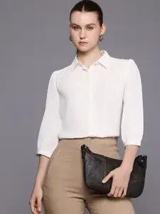 Allen Solly Woman Allen Solly Self Design Textured Casual Shirt