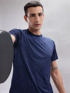 HRX by Hrithik Roshan Men Striped Rapid Dry Training T-shirt