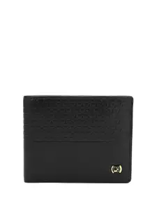 Da Milano Men Textured Leather Two Fold Wallet