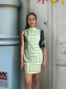 Stylecast X Hersheinbox Geometric Print A-Line Mini Dress