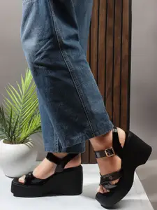 Carlton London Women Open Toe Platform Heel Sandals