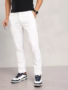 Nautica Men Slim Fit Self Design Chinos Trousers