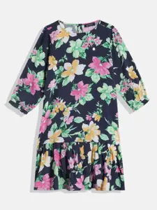 Allen Solly Junior Girls Floral Printed A-Line Dress