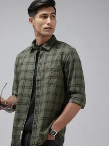 U.S. Polo Assn. Denim Co. Checked Pure Cotton Casual Shirt