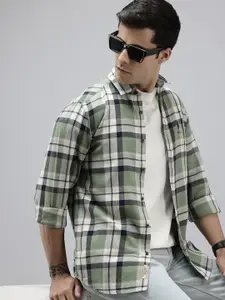 U.S. Polo Assn. Denim Co. Checked Pure Cotton Casual Shirt