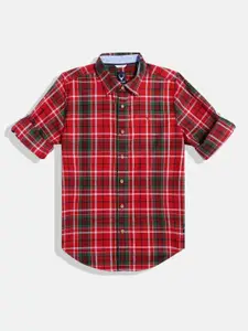 Allen Solly Junior Boys Tartan Checked Pure Cotton Casual Shirt