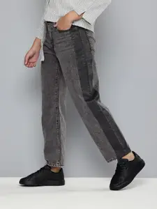 Levis Women Classic 94 Baggy Fit High-Rise Light Fade Colourblocked Pure Cotton Jeans