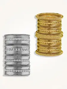 Peora Set of 64 Gold-Plated Bangles