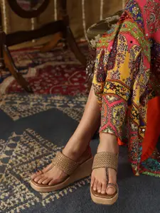 Inc 5 Embellished Synthetic Wedge Heel Sandals