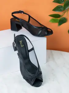 Inc 5 Woemn Peep Toes Block Heels
