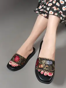 Anouk Women Embellished Ethnic Open Toe Flats