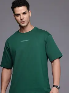 Allen Solly Drop-Shoulder Sleeves Relaxed Fit Pure Cotton T-shirt