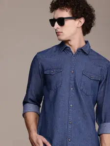 French Connection Premium Slim Fit Denim Casual Shirt