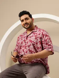 Sztori Plus Size Floral Printed Casual Shirt