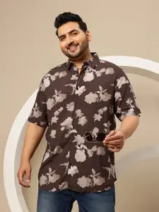 Sztori Plus Size Floral Printed Casual Shirt