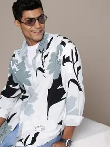 WROGN Tropical Printed Drop-Shoulder Sleeves Comfort Fit Casual Shirt