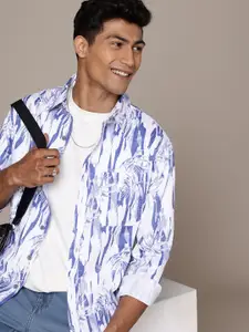 WROGN Comfort Fit Printed Casual Shirt