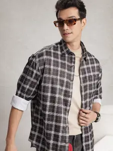 WROGN Checked Oversized Casual Shirt