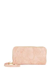 Globus Vegan Leather Floral Printed Two Compartments Wallet With Zip Coin Pocket