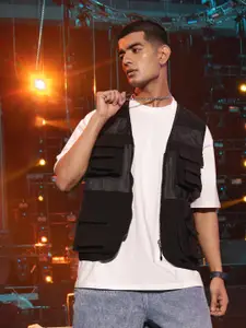 Kook N Keech Fanjabi Street Utility Pocket Mesh Concert Gilet Jacket