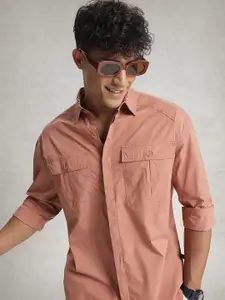 WROGN Pure Cotton Drop-Shoulder Sleeves Oversized Casual Shirt