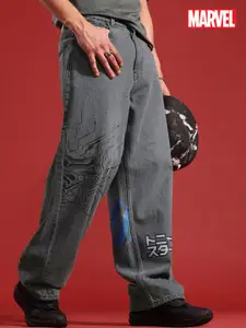 MARVEL STREET Men Pure Cotton Relaxed Fit Iron Man Printed Jeans