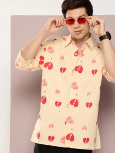 Kook N Keech Graphic Printed Oversized Pure Cotton Casual Shirt