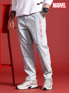 MARVEL STREET Men Relaxed Fit Mid-Rise Printed Pure Cotton Jeans