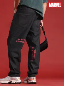 MARVEL STREET Men Straight Fit Printed Pure Cotton Jeans