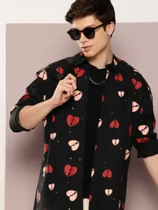 Kook N Keech Graphic Printed Oversized Pure Cotton Casual Shirt
